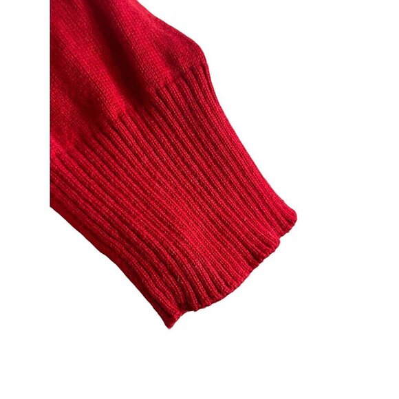 St Johns Bay Argyle Knit Sweater PL Red Preppy Varsity Retro 80s Old Money - Picture 6 of 11